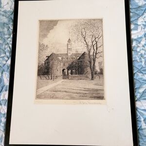 Framed Black and White Architectural Art Print